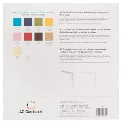 American Crafts Jewel Tone Smooth Cardstock 60 pack