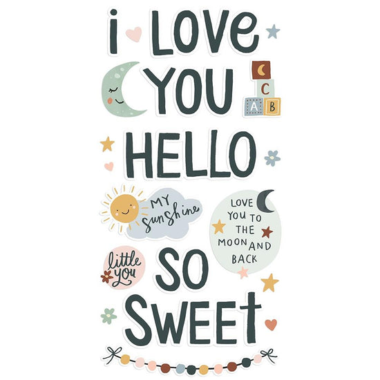 Boho Baby Foam Stickers 35/Pkg