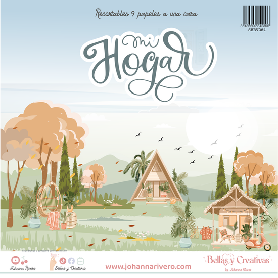 Recortables 9 papeles 30,5 x 30,5 cms MI HOGAR
