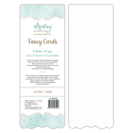FANCY CARDS - WHITE 03, 20 SHEETS
