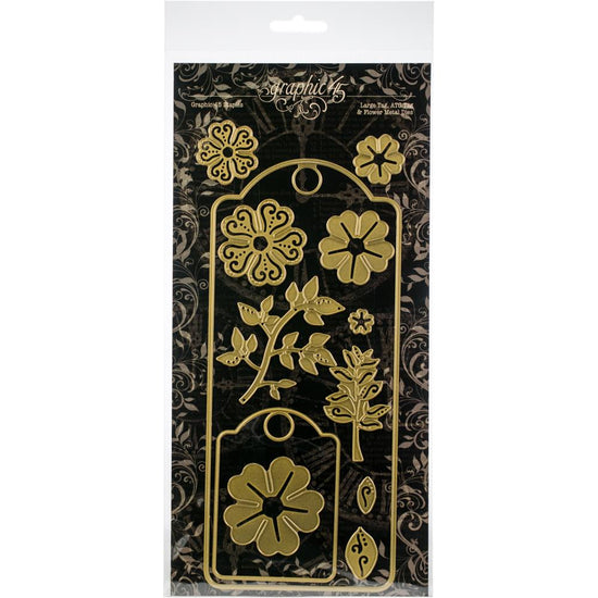 Graphic 45 Staples Dies Large Tag, ATC Tag & Flower