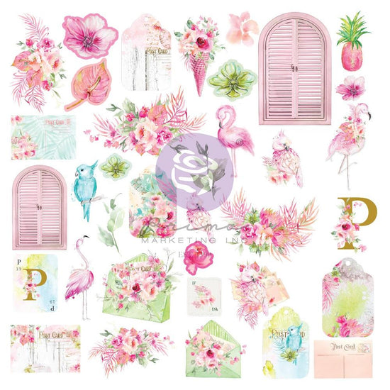 Prima Marketing Ephemera 72/Pkg Postcards from Paradise Set 1