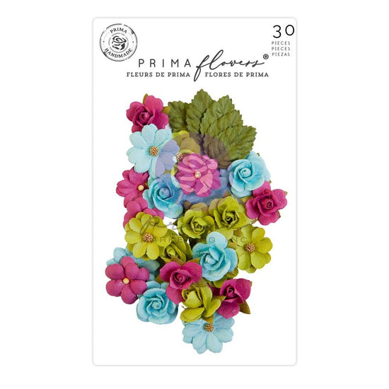 Prima Marketing Paper Flowers 30/Pkg Postcards from Paradise Aloha