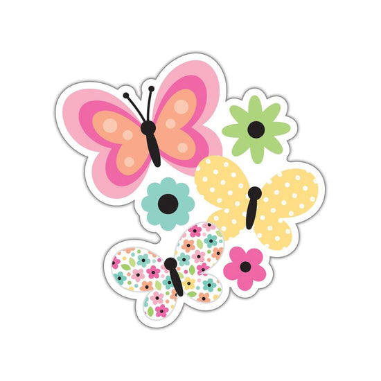 Doodlebug Cardstock Sticker Flutterby, Hello Again