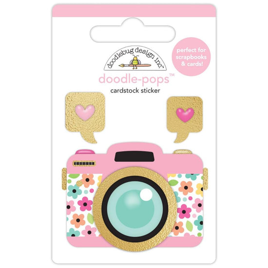 Doodlebug Doodle-Pops 3D Stickers Pretty Picture, Hello Again