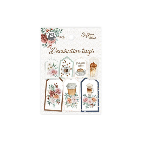 Coffee Break Double-Sided Cardstock Tags 7/Pkg 