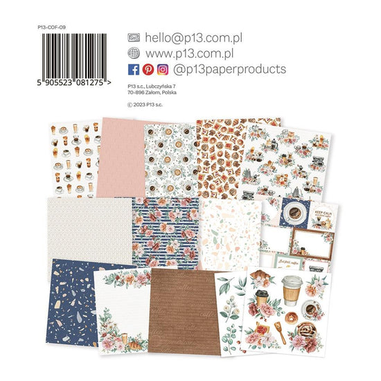 P13 Double-Sided Paper Pad 6"X6" Coffee Break