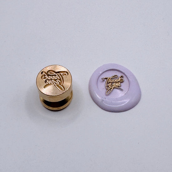 Wax Seal Stamp Thank you Mini (Head Only)