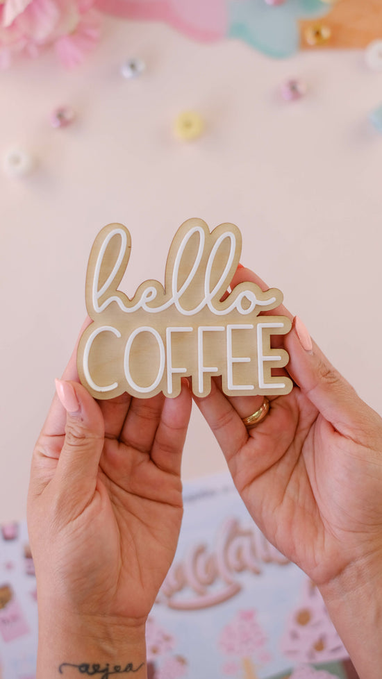 Frase Coffee (Madera+ Meta Blanco)