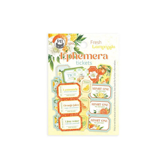 Fresh Lemonade Ephemera Cardstock Die-cuts 9/Pkg Tickets