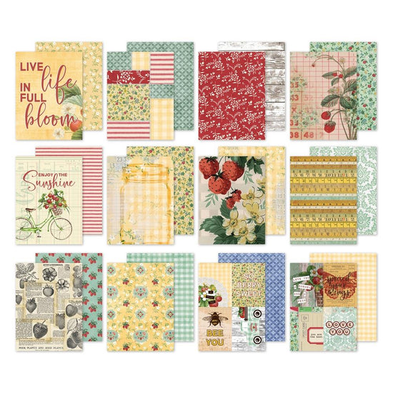 Simple Stories Double-Sided Paper Pad 6"X8" 24/Pkg Simple Vintage Berry Fields