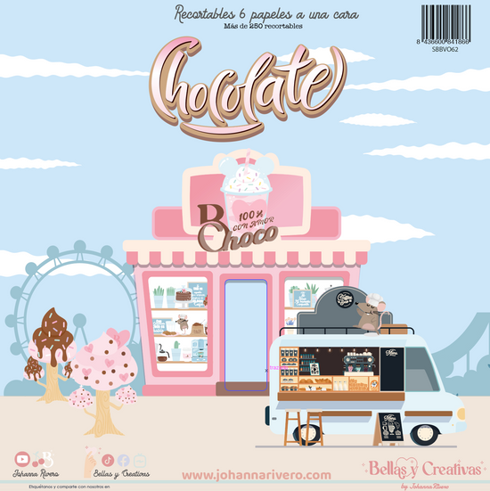 Recortables 6 papeles 30,5 x 30,5 cms CHOCOLATE