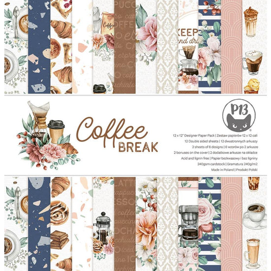 P13 Double-Sided Paper Pad 12"X12" Coffee Break