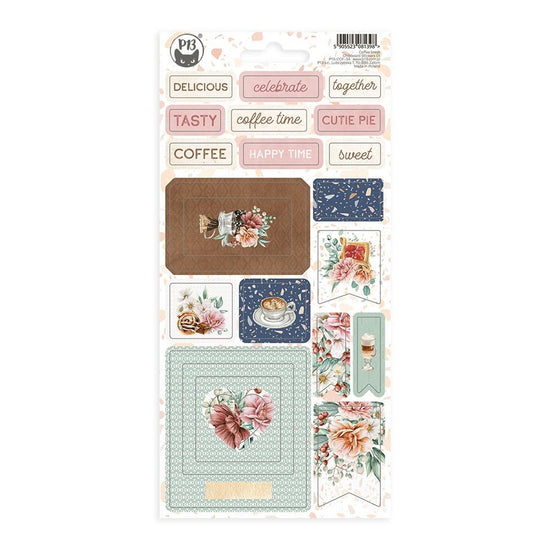 Coffee Break Chipboard Stickers 4.1"X8.7" 