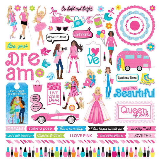 Fashion Dreams Stickers 12"X12" Elements