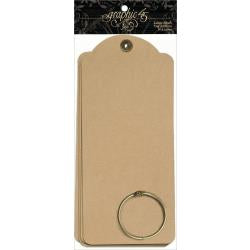 Graphic 45 Staples Large Tag Album 8.75"X3.875" Kraft