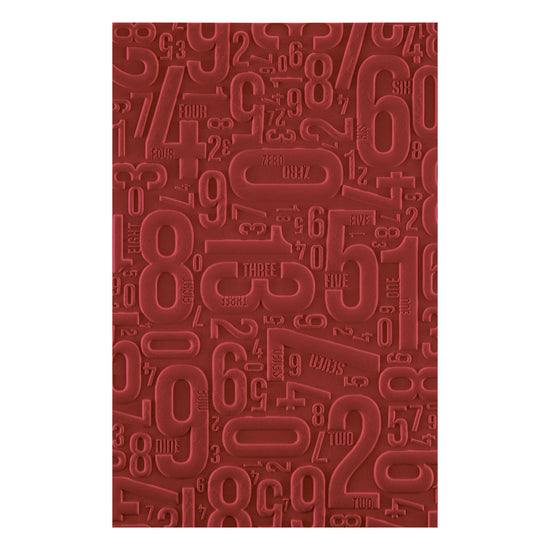 Spellbinders Number Field 3D Embossing Folder by Esther Glas