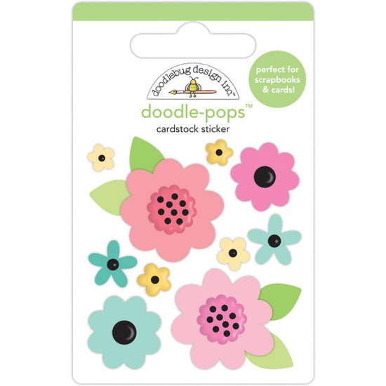 Doodlebug Doodle-Pops 3D Stickers Flower Garden