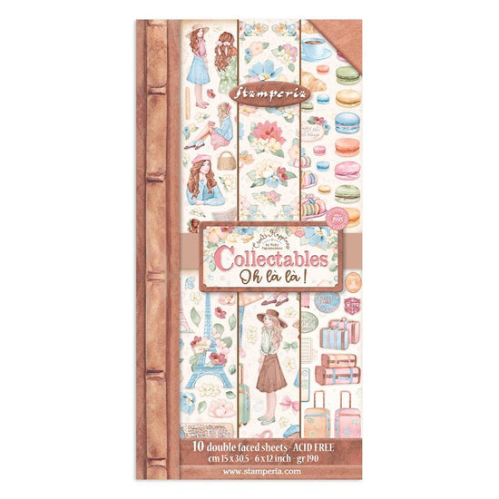 Stamperia Collectables Double-Sided Paper 6"X12" 10/Pkg Oh La La