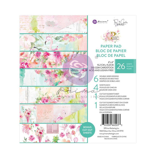 Prima Marketing Double-Sided Paper Pad 6"X6" 26/Pkg Postcards from Paradise