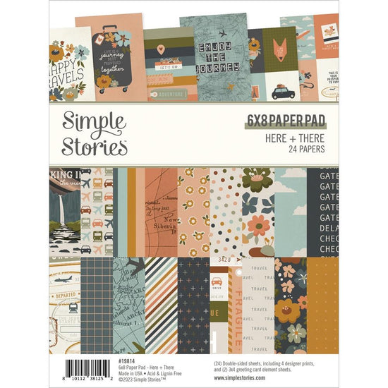 Simple Stories Double-Sided Paper Pad 6"X8" 24/Pkg Here amd There