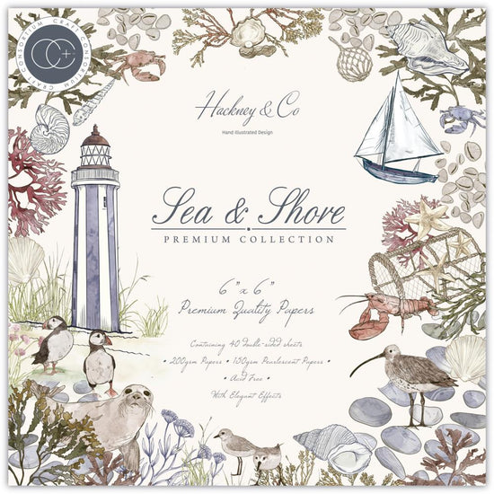 Craft Consortium Double-Sided Paper Pad 6"X6" 40/Pkg Sea and Shore
