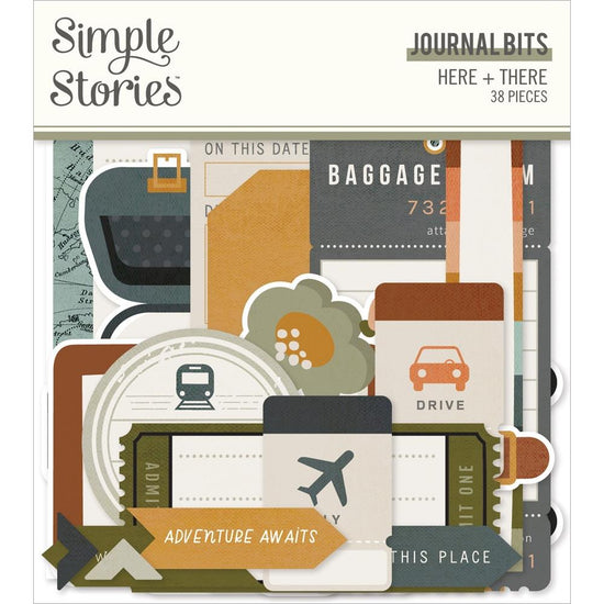 Here & There Bits & Pieces Die-Cuts 38/Pkg Journal