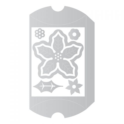 Sizzix Thinlits Die Set 7PK Box Pillow Poinsettias #660660 Sizzix Thinlits Die Set 7PK Box Pillow Poinsettias #660660