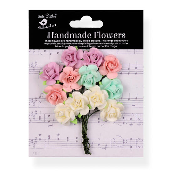 Little Birdie Catalina Paper Flowers 12/Pkg Fairy Garden