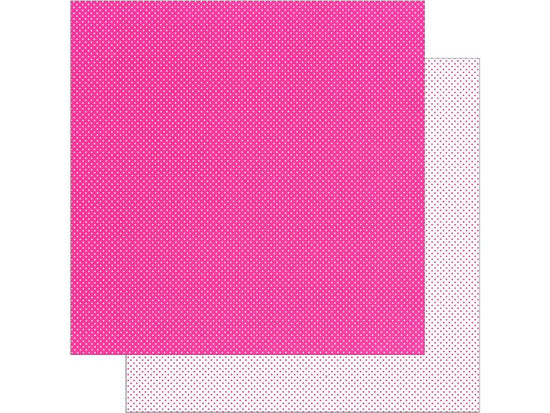 Doodlebug Design - 12 x 12 Double Sided Paper - Swiss Dot Petite Prints - Bubblegum