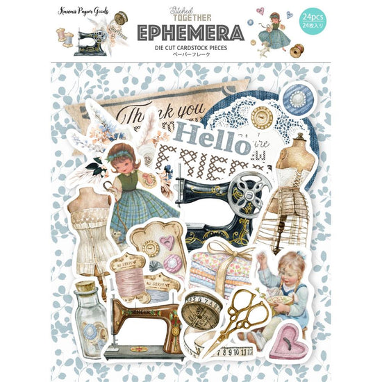 Memory Place Ephemera Cardstock Die-Cuts Stitched Together