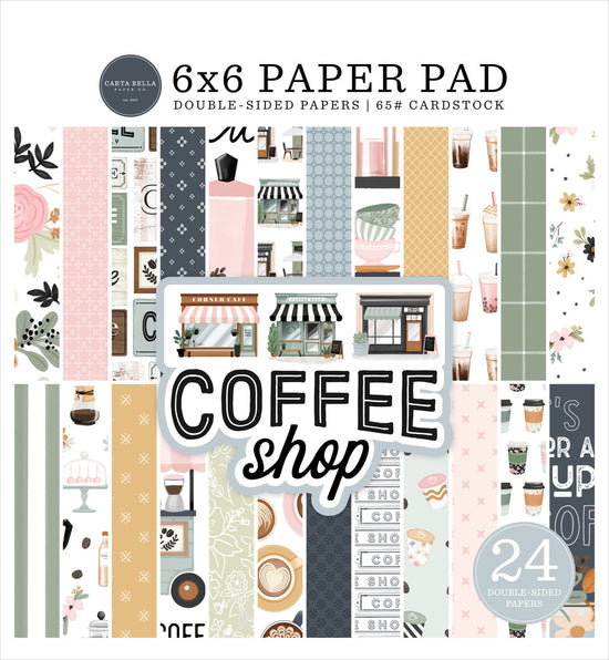 Carta Bella Double-Sided Paper Pad 6"X6" Coffee Shop