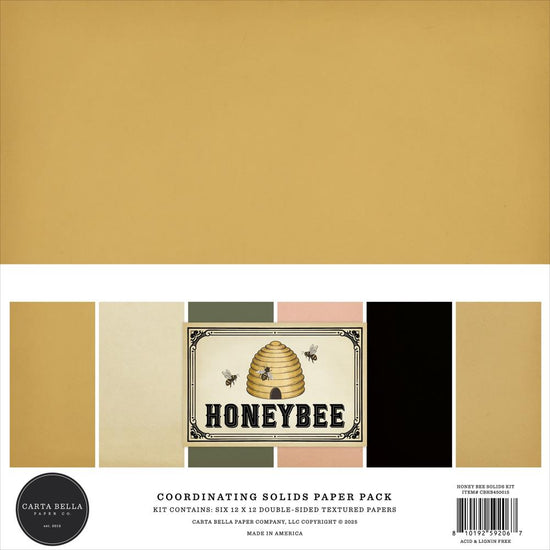 Carta Bella Solids Collection Kit 12"X12" Honey Bee