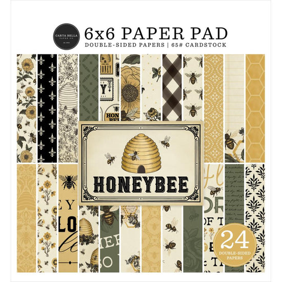 Carta Bella Double-Sided Paper Pad 6"X6" Honey Bee