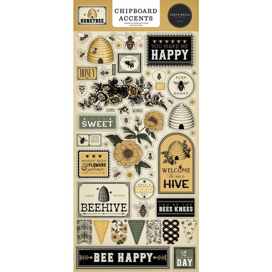 Carta Bella Chipboard 6"X13" Accents Honey Bee