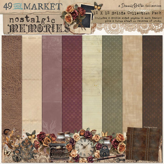 49 And Market Solid Collection Pack 12"X12" Nostalgic Memories