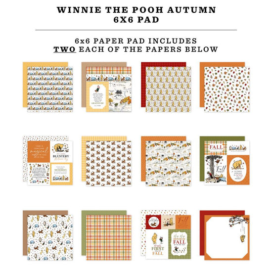 Echo Park Double-Sided Paper Pad 6"X6" Winnie The Pooh Autumn