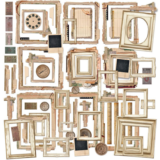 49 And Market Nostalgic Memories Ephemera and Frames Set