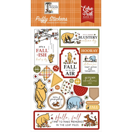 Echo Park Puffy Stickers Winnie The Pooh Autumn