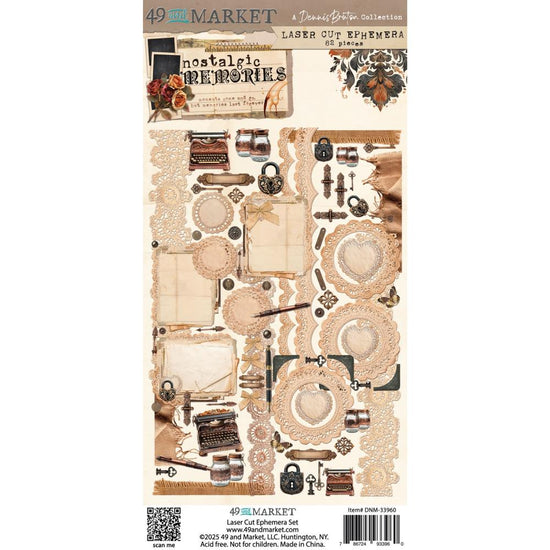 49 And Market Nostalgic Memories Ephemera Laser Cut Outs Set 1