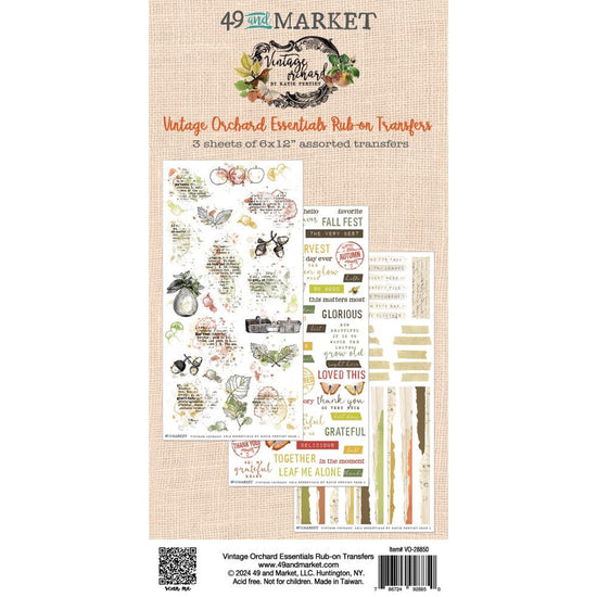 49 And Market Rub-On Transfer Set Vintage Orchard Essentials