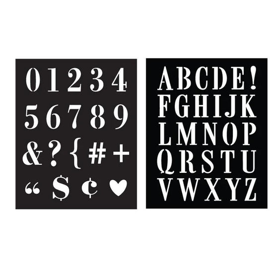 HERO ARTS SUBWAY TYPE STENCILS