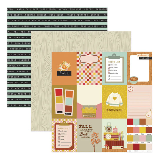 Spellbinders AUTUMN ARCHIVES 12X12" PRINTED PAPER FROM THE AUTUMN ARCHIVES COLLECTION BY KELLY BANGS