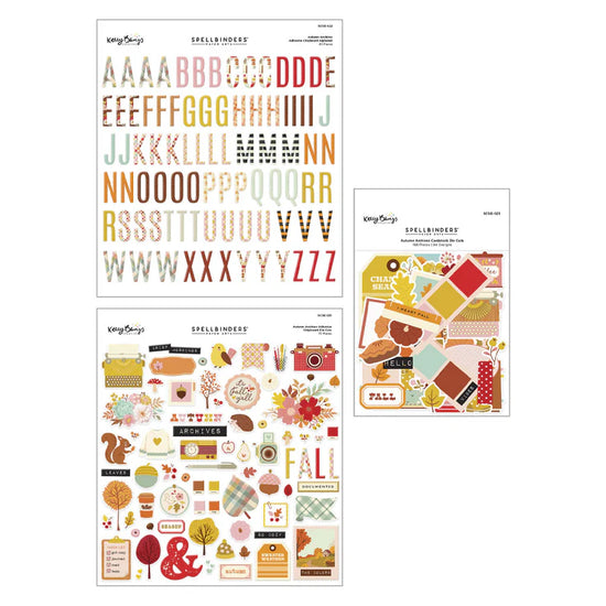 Spellbinders AUTUMN ARCHIVES EMBELLISHMENT BUNDLE FROM THE AUTUMN ARCHIVES COLLECTION BY KELLY BANGS