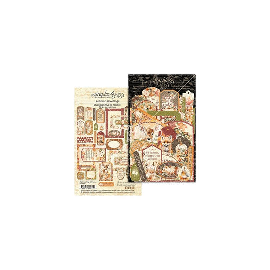 Graphic 45 Die-Cut Assortment Tags & Frames, Autumn Greetings