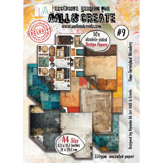 AALL And Create Design Double-Sided Cardstock A4 10/Pkg Time-Tarnished Wonders