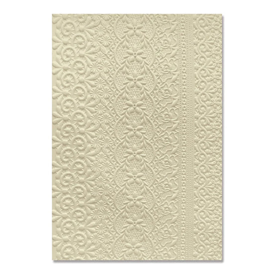 Sizzix 3-D Textured Impressions A5 Embossing Folder - Lace By Eileen Hull 