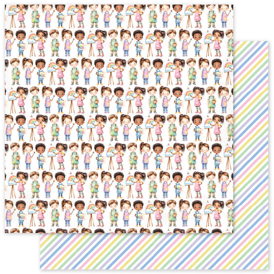 Paper Rose Little Artists Patterns 12x12 Paper Collection