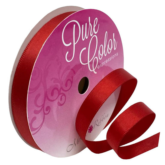 Morex Ribbon Double-Faced Satin 3/8"X15yd Red
