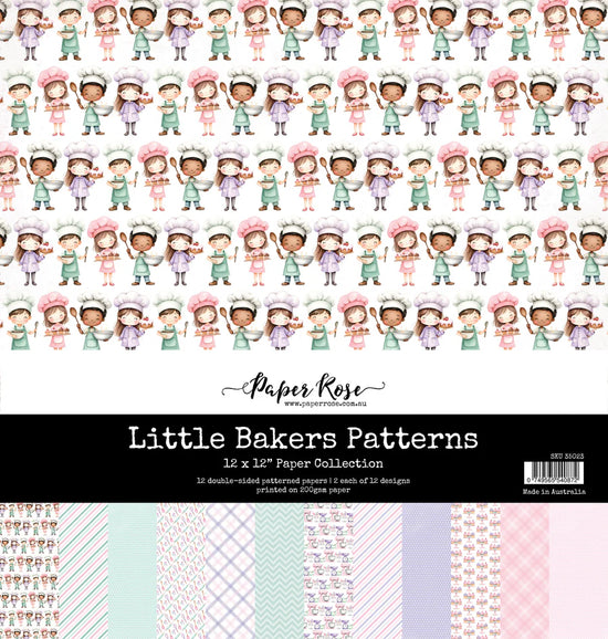 Paper Rose Little Bakers Patterns 12x12 Paper Collection